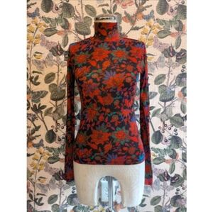 Rag & Bone Red Floral Knit Top- Size XS
